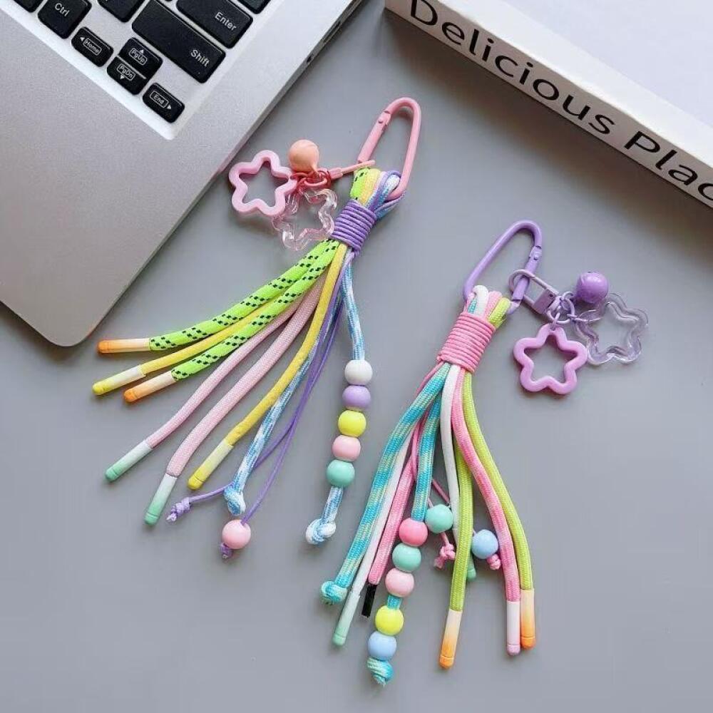 Phone Accessories For Boys - Liontin Tenun Trendi Warna-warni Liontin Ponsel