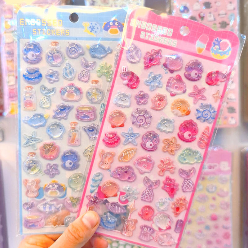 Phone Accessories For Boys - Stiker Kristal 3D Relief Lautan Kerang