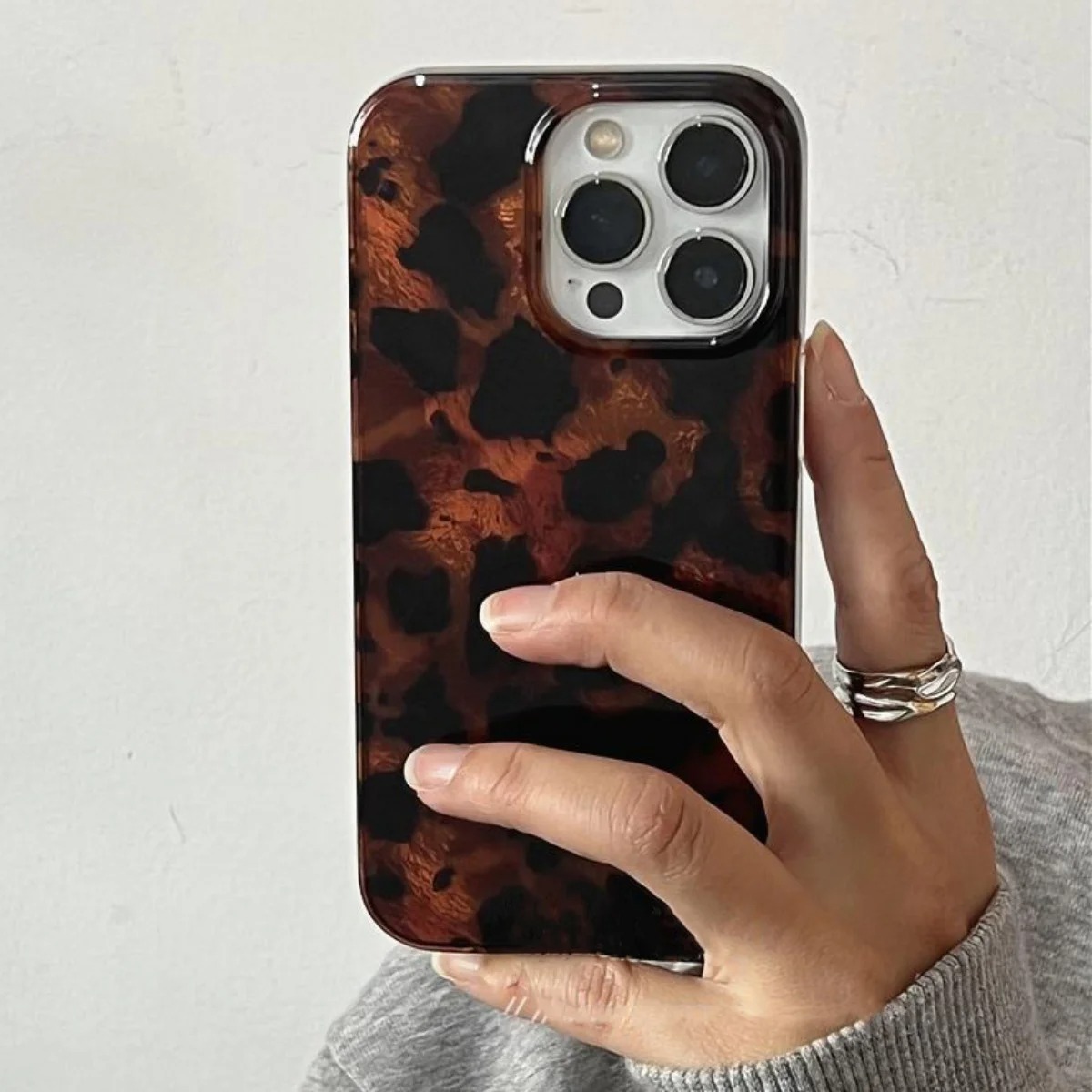 Phone Accessories List - Casing Ponsel Laser Tekstur Amber Retro