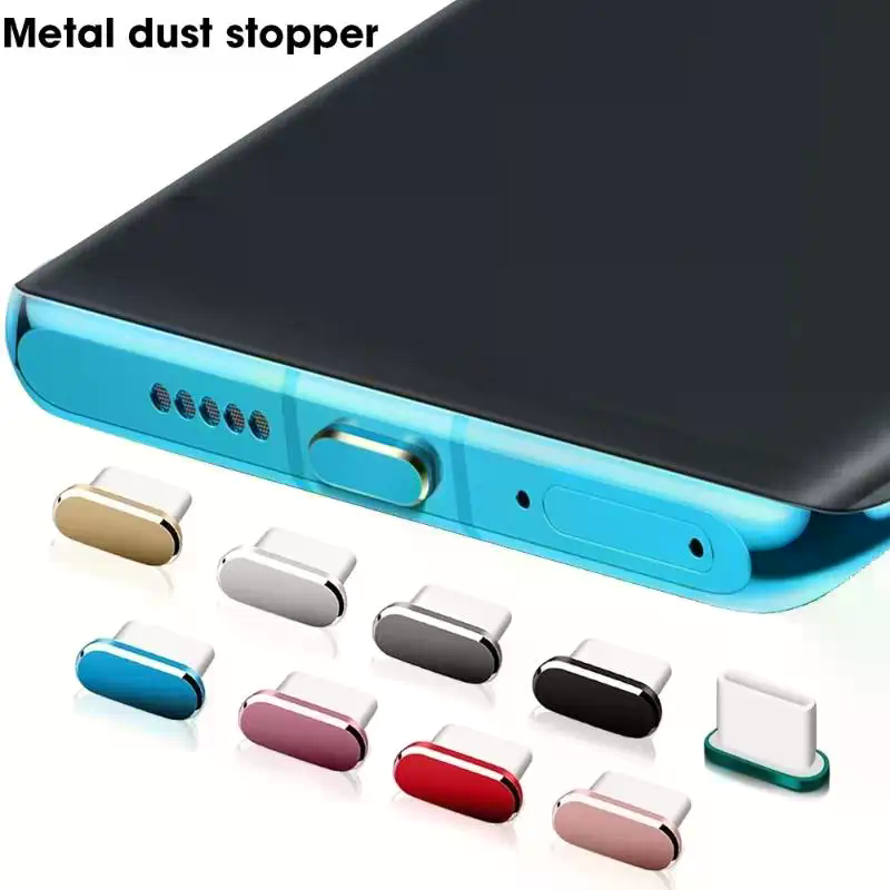 Phone Accessories For 11 Year Old Girl - Penutup Debu Tipe C Logam Anti