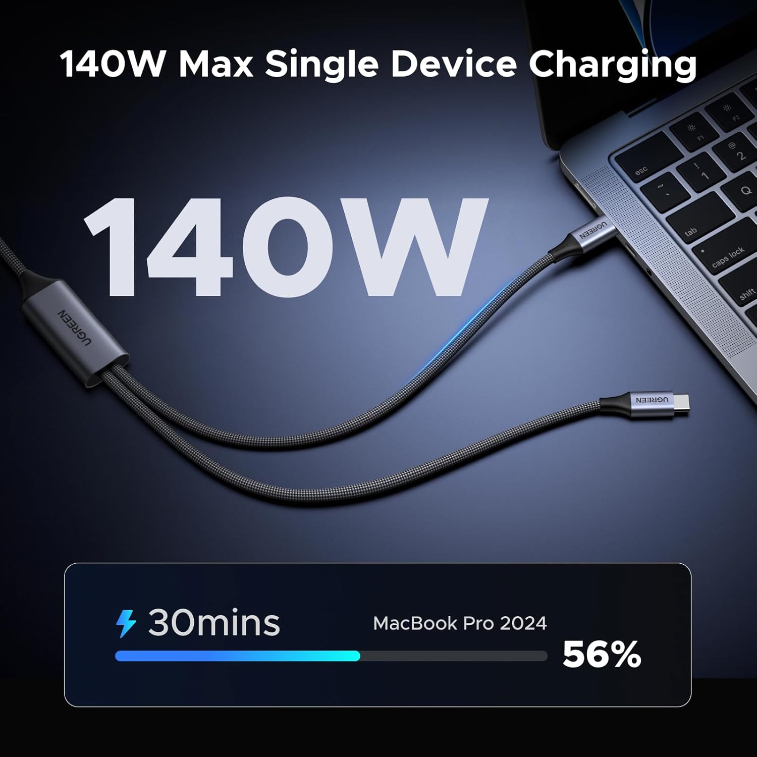 Kabel USB C UGREEN 140W, Kabel - Fast Charging Cable ulasan dan harga