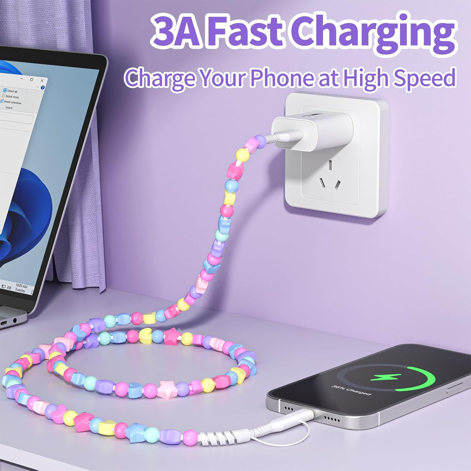 Kabel pengisi daya manik, kabe - Fast Charging Cable ulasan dan harga